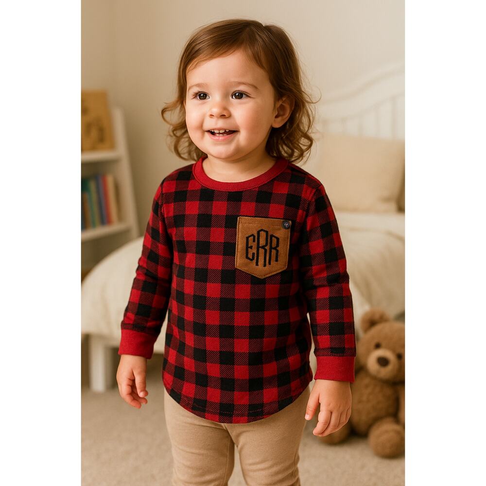 Marleylilly Long Sleeve Top Initials ERR Size 3T